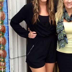 Black Long Sleeve Romper